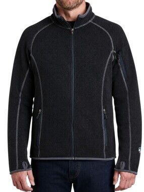 Kuhl Alfpaca Fleece Full Zip Jacket Men Large Grey